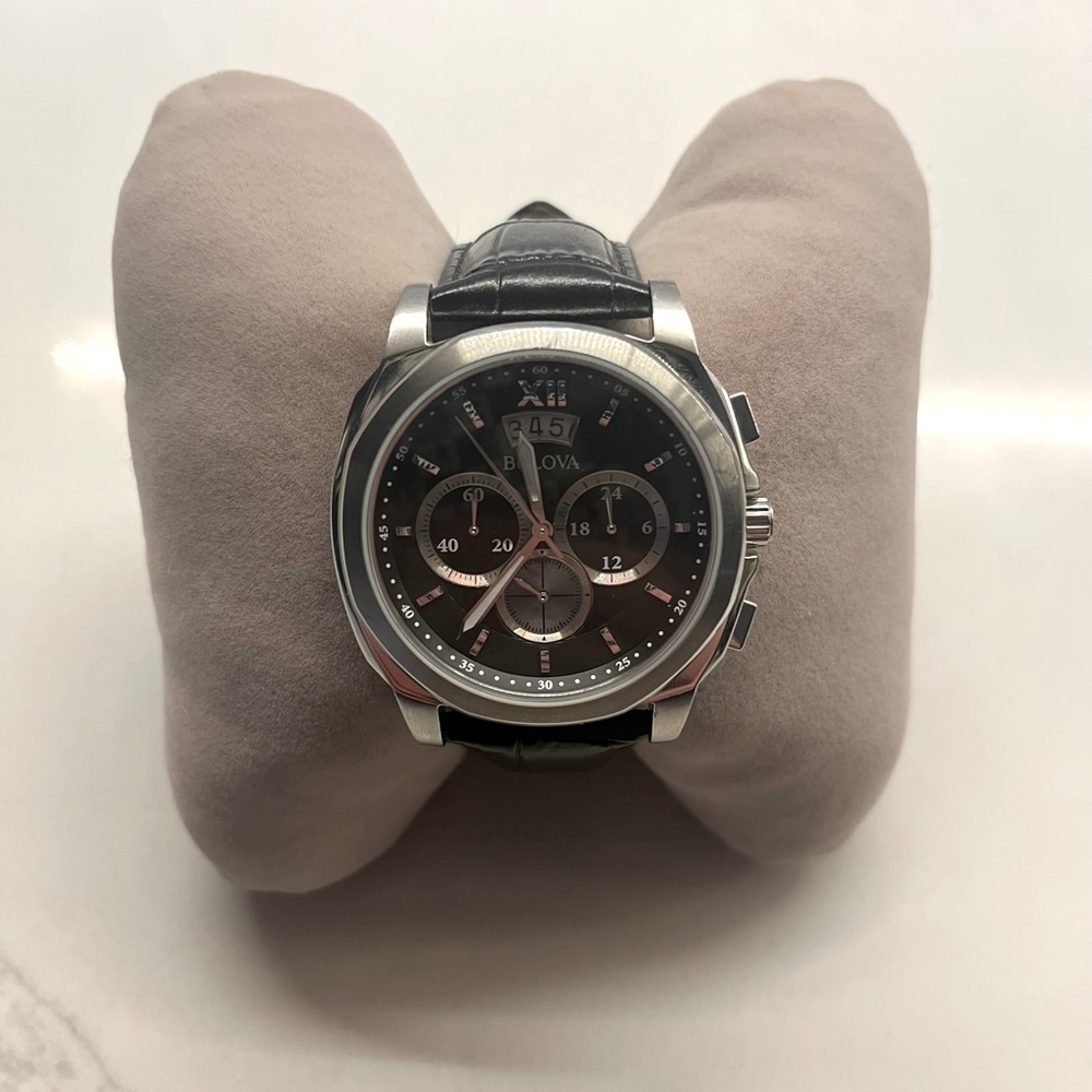 Bulova Men’s Watch Black Croc Band